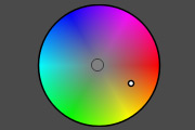 The gradient circle for adding a color tone
