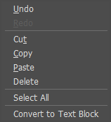Context menu