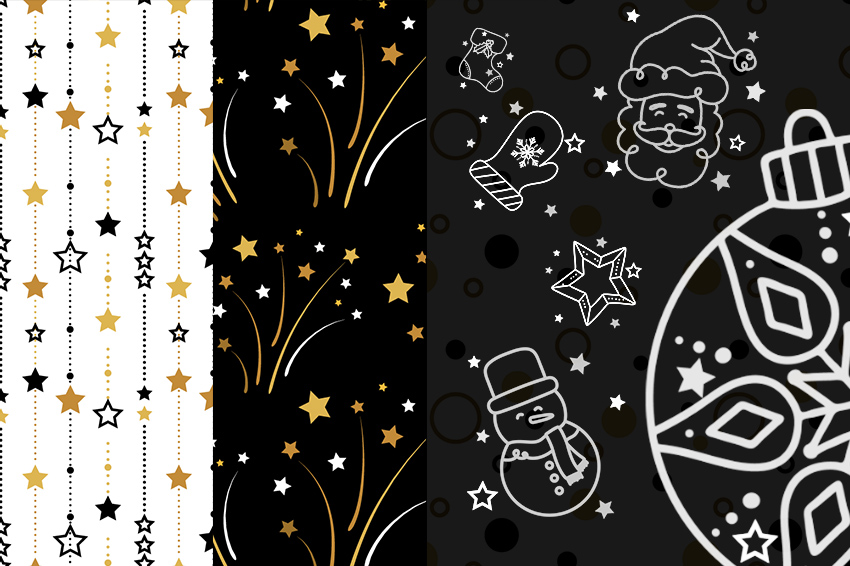Christmas Brush Shapes & Textures