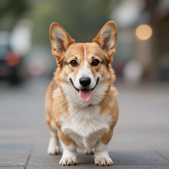 Corgi. Photo with Bokeh Effect