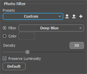 Photo Filter Adjustment Layer