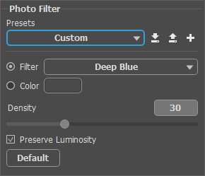 Photo Filter Adjustment Layer