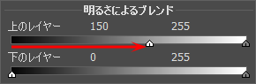 スライダーの位置