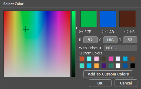 Select Color Dialog Box