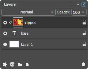Clipping Mask in the Layers Panel