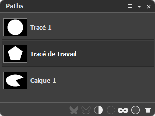Panneau Tracés