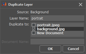 "Duplicate Layer" Dialog Box