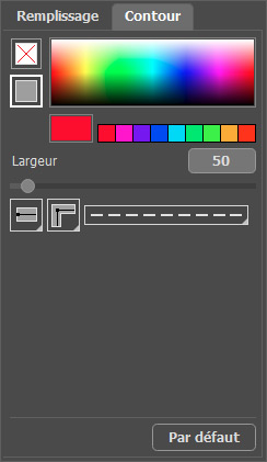 Paramètres de contour