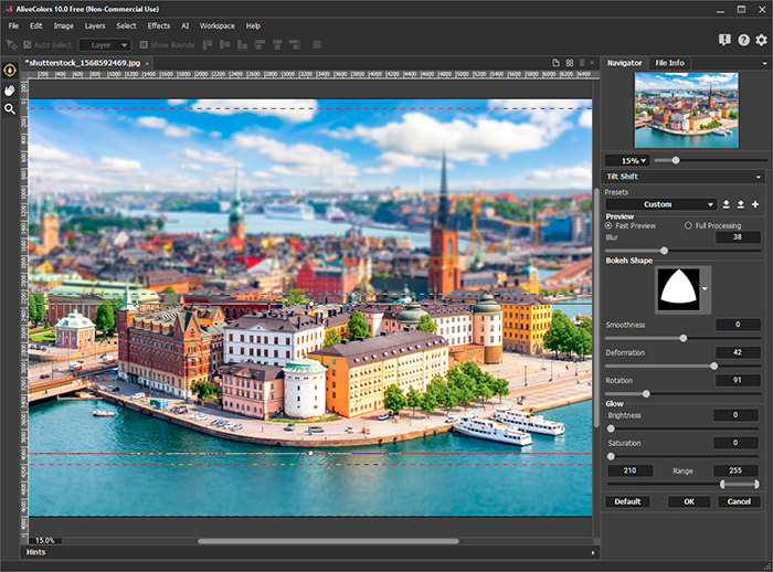 Tilt-Shift effect