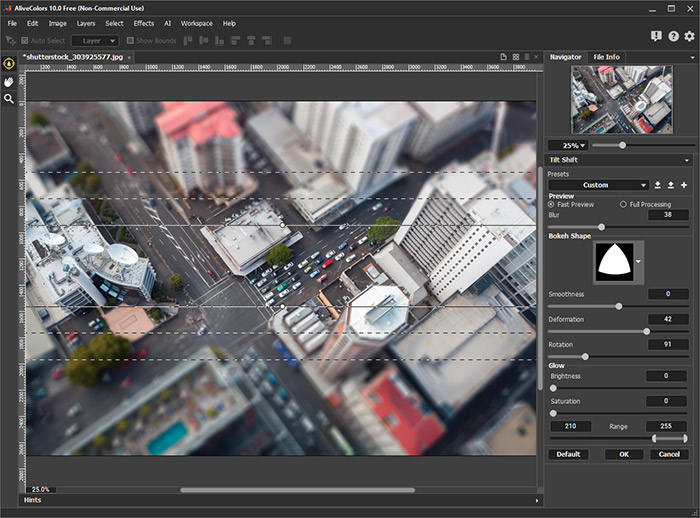 Tilt-Shift effect